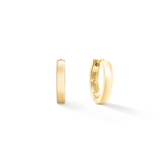 Yellow Gold Plate Huggie Earrings