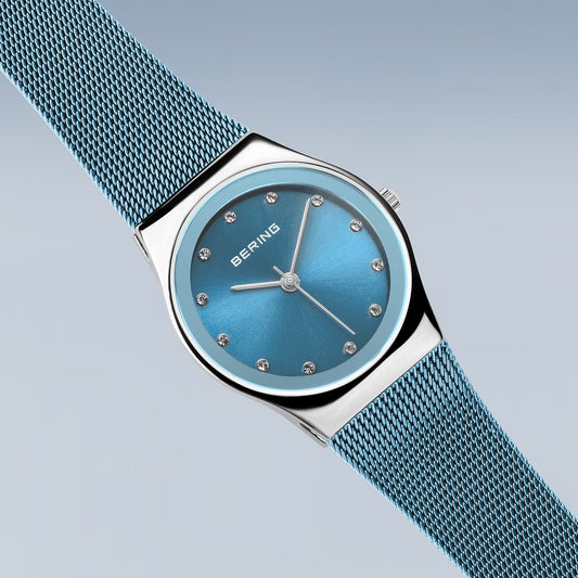 Blue mesh ladies watch