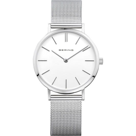 Silver Colour Mesh Strap Watch