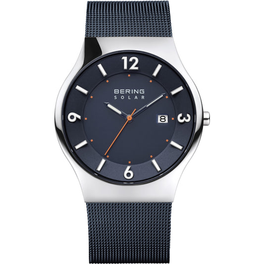 Solar Navy Dial with Mesh Strap