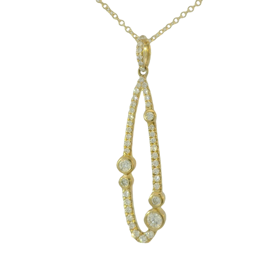 Teardrop Diamod Bubble Drop Pendant