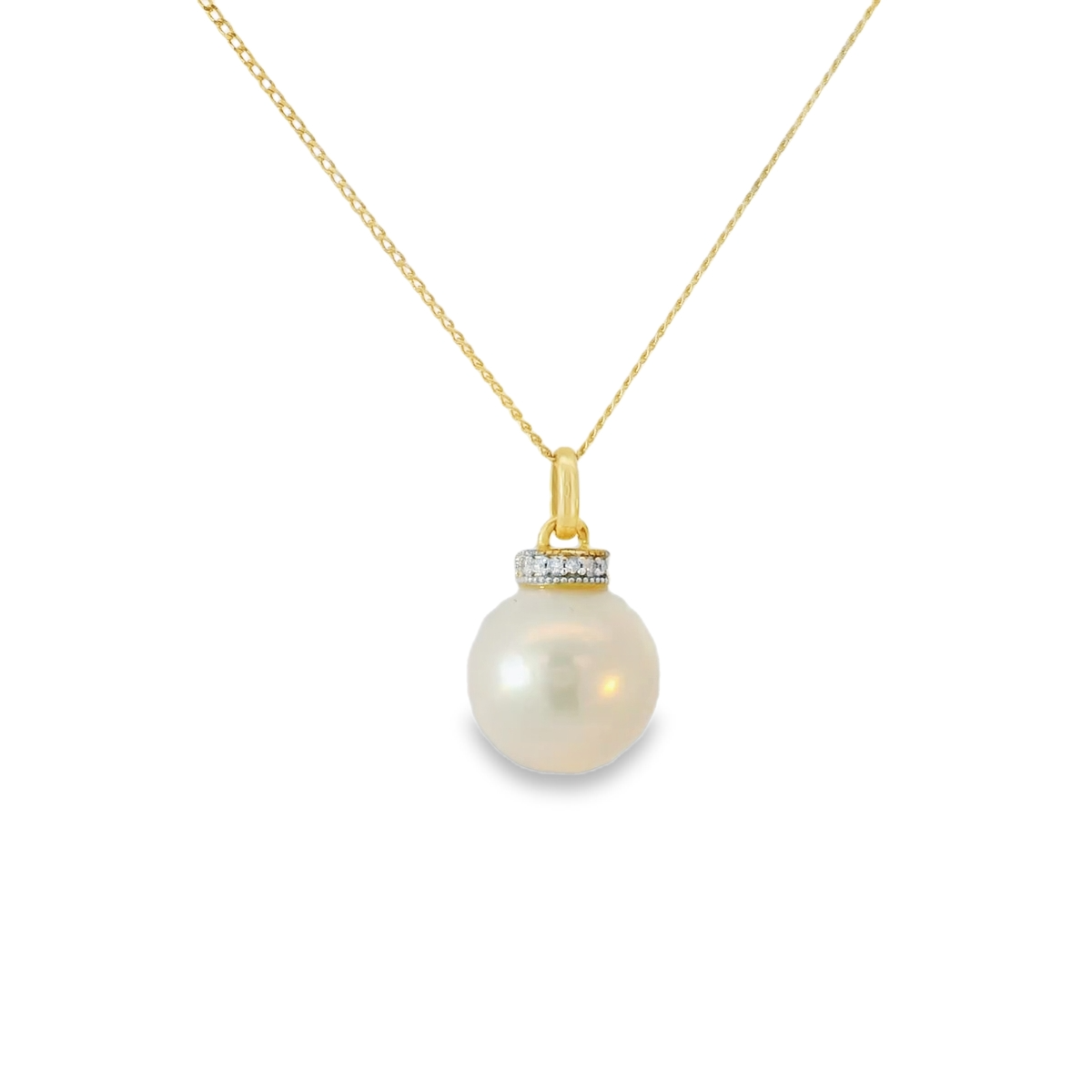 Diamond Fresh Water Pearl Pendant