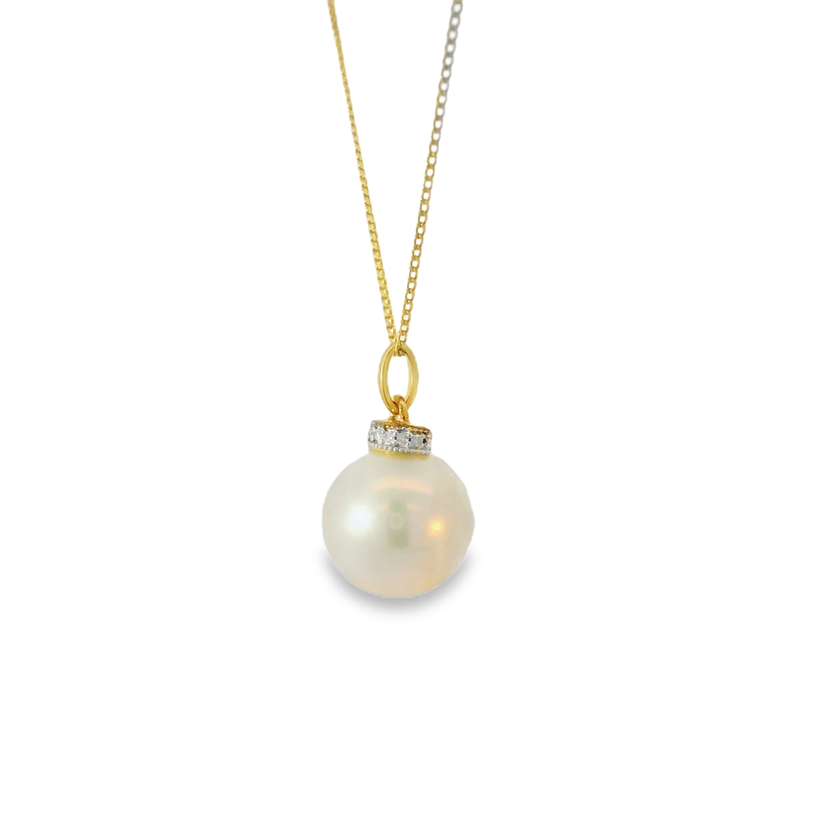 Diamond Fresh Water Pearl Pendant