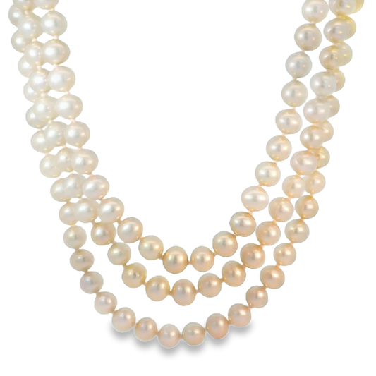 Fresh Water Cultured Triple Row Pearls