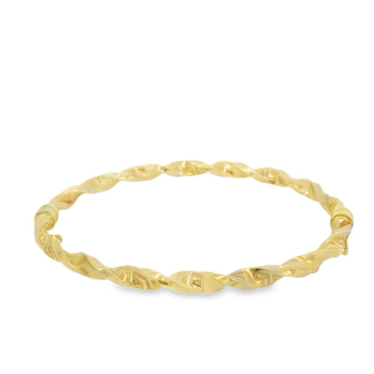 Greek Key Twisted Bangle