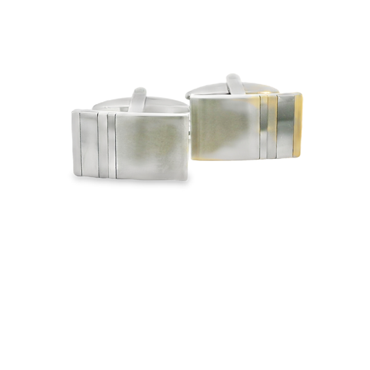 Sleek Stainless Steel Cufflinks for Modern Elegance