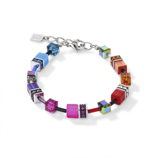 Bright Rainbow Geo Cube Bracelet