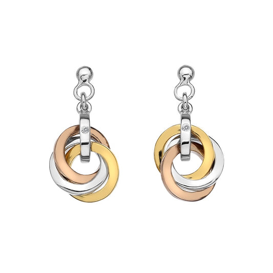 Entwined Circle Drop Earrings