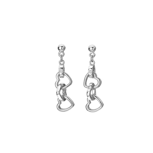 Trio Heart Drop Earrings