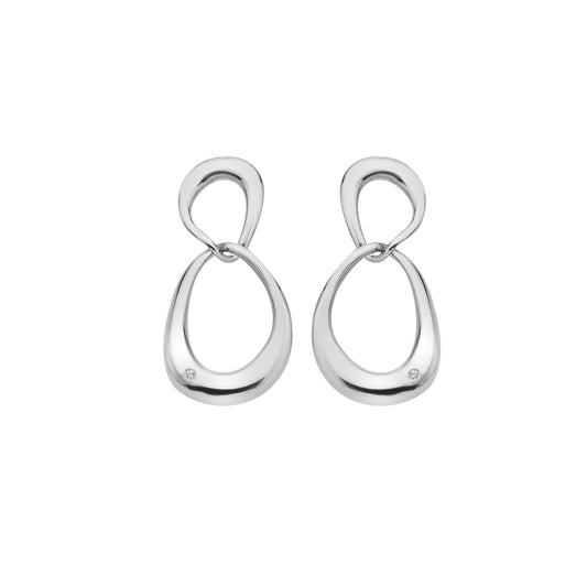 Double Hoop Drop Earrings