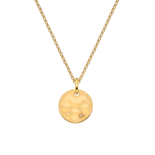 Yellow Gold Plated Lunar Pendan