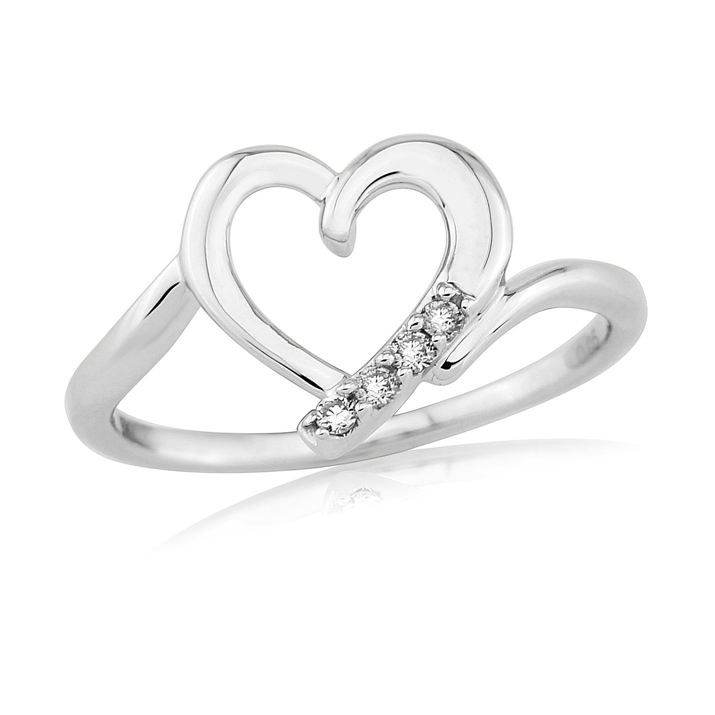 Diamond Set Heart Ring