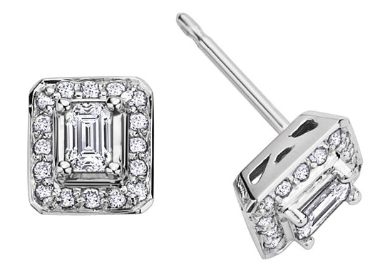 White Gold Diamond Stud Earrings