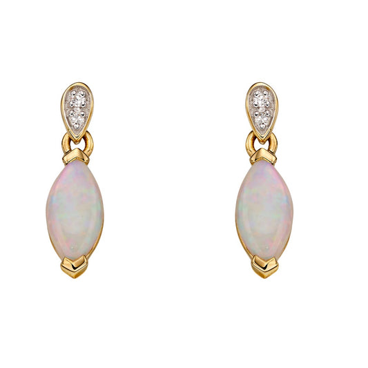 Opal and Diamond Earrings