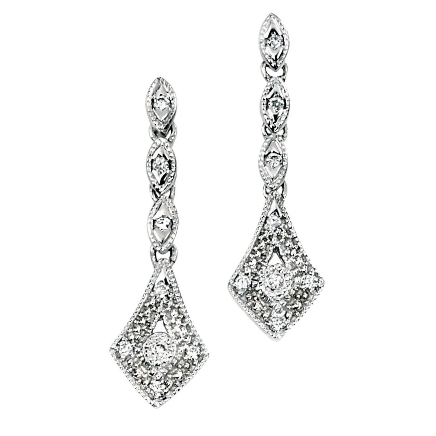 Diamond Vitage Drop Earrings