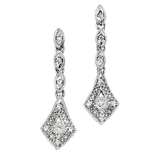 Diamond Vitage Drop Earrings