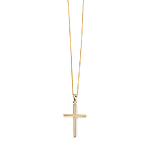 9ct YG Large Cross Pendant