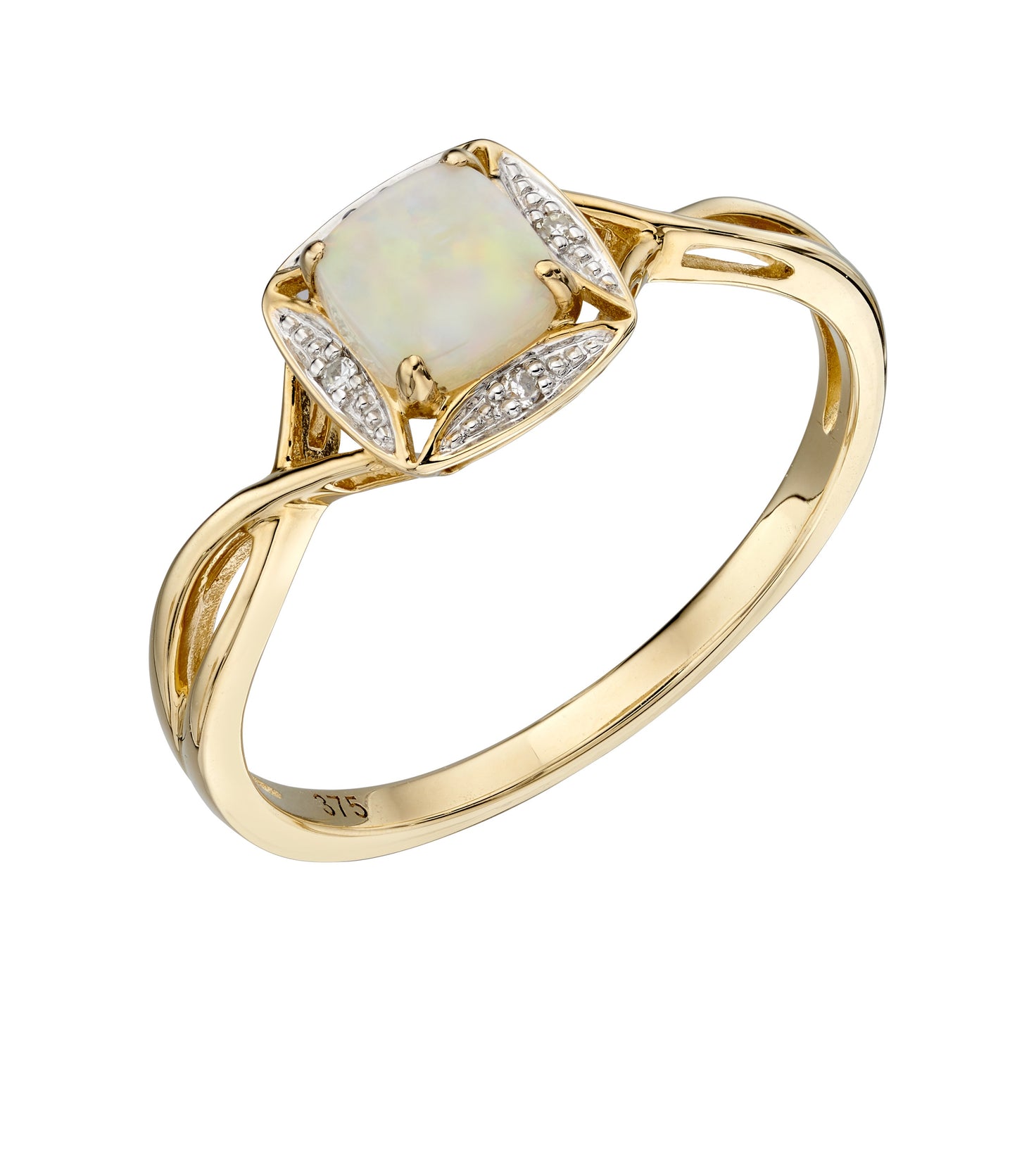 Opal & Diamond Ring