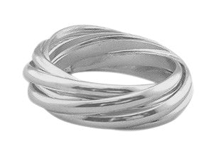 Silver 7 Strand Russian Ring