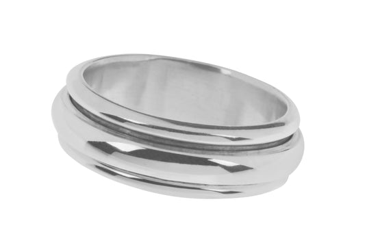 Silver Spinner Band Ring