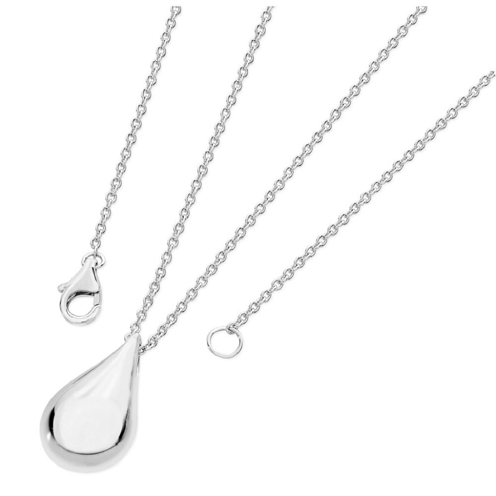 Large Teardrop Silver Pendant